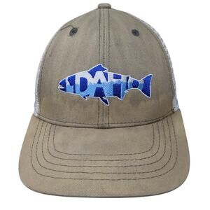 Idaho Fish Snapback Mesh Back Trucker Hat Gray One Size RepYourWater